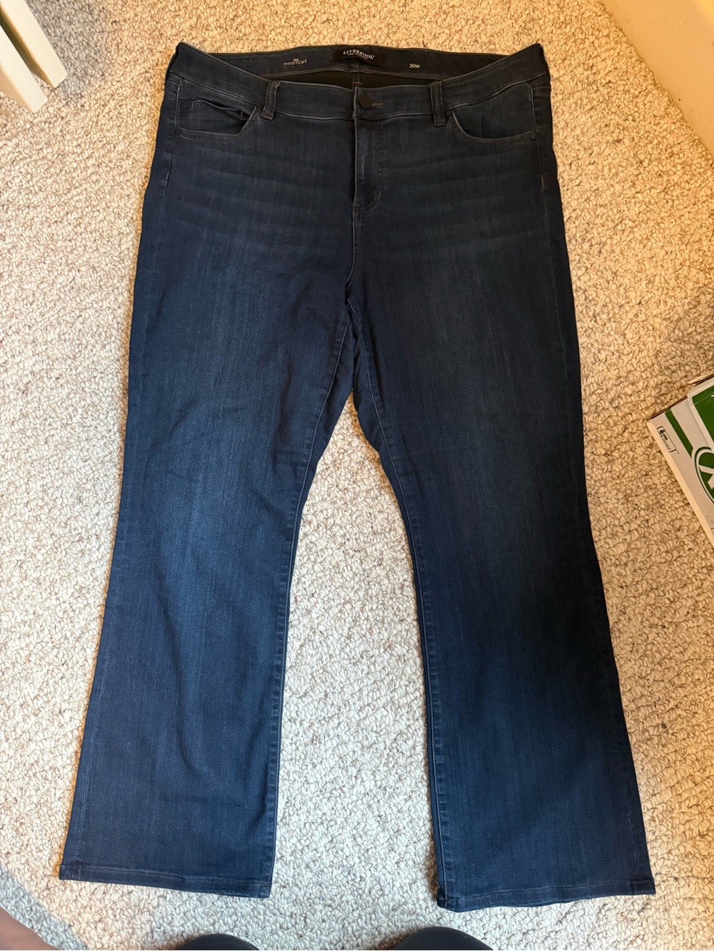Liverpool Women's Boot Cut Jeans - Deep Indigo Wash